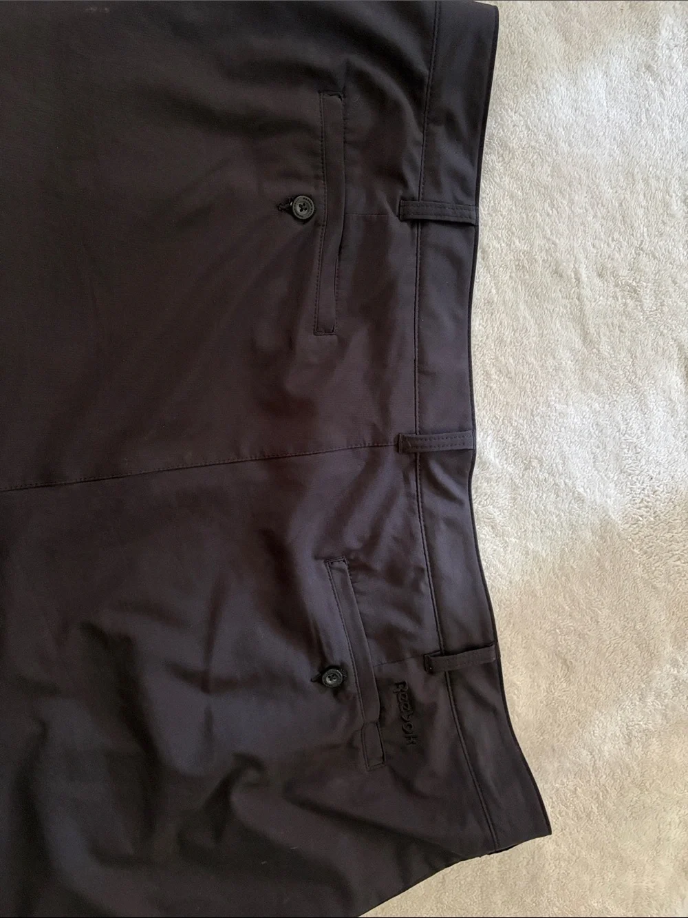 Reebok Black Flat-Front Men's Shorts